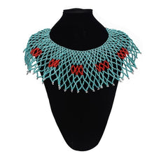 Load image into Gallery viewer, African Bohemian Ethnic Colorful Bead Tassel Necklace for Women Halloween Party Tribal Jewelry Statement Necklace Earring Set
